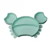 Productos para Bebés Nuevos Transfronterizos, Plato de Cena de Silicona Integrado, Tazón con Ventosa Anticaídas, Plato Dividido para Comer Bebés, Personalizado