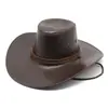 Sombrero de Vaquero del Oeste Americano de Ante para Viajes al Aire Libre Jazz Hombres y Mujeres Sombrero para el Sol Sombrero de Caballero Amazon Transfronterizo