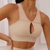 Traje de Yoga Acanalado Europeo y Americano para Mujer Transpirable con Tirantes Huecos Sujetador Deportivo Traje de Fitness Pantalones de Yoga de Cintura Alta