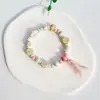 Pulsera de Cerámica Jingdezhen Nueva Pulsera de Cerámica Estilo Chino Joyería Hecha a Mano Cuerda Estilo Tíbet Puesto de Pulseras Jingdezhen