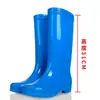 Botas de chuva botas de chuva sapatos impermeáveis tecido sem forro sapatos de borracha galochas femininas da moda cano médio veludo algodão adulto antiderrapante cozinha