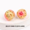 Retención de Color Fuerte Accesorios Chapados en Oro Colgantes Pequeños Cuentas Espaciadoras Colgante de Mariposa Calabaza Colgante de Ábaco Carácter de Fortuna Joyería DIY Año del Caballo