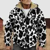 Chaqueta de Algodón Gruesa con Forro de Polar Estilo Étnico Camuflaje Transfronterizo 2025 con Cremallera y Bolsillos de Parche para Abrigo