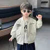 Ropa para Niños Niños Chaqueta de Motocicleta Primavera y Otoño Estilo Coreano Chaqueta Deportiva Casual para Niños Ropa Exterior para Niños Pequeños y Medianos Comercio Exterior Al por Mayor