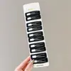 Pinza para el cabello con flequillo negro para mujer, estilo nuevo 2024, pinza para el cabello rota, pinza lateral, pinza pequeña, tocado, pinza para el cabello frontal para niños.