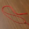 Pingente Fivela Ping An Corda para Pendurar Corda Mambo Fina Corda Preta e Vermelha Trançada Corda de Pescoço Ajustável para Homens e Mulheres