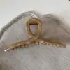 Presilha Grande para Cabelo com Padrão Mármore Halo Tingido de Damasco Presa para Penteados Elaborados Acessório de Cabelo Clip Tubarão Elegante de Alta Qualidade Novo Estilo