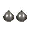 Aretes de Bola Mate Europeos y Americanos ins para Mujer Estilo Francés Lujo Ligero Diseño Nicho Hueco Esférico Hebilla de Oreja Celebridad de Internet Oreja Trendy