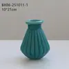 Vaso de Vidro Estilo Escandinavo Boca Pequena Enrolada Sala de Estar Flor Artificial Balcão de Flores Decoração Suave para Casa Vaso de Mesa