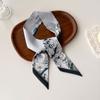 Lenço de Seda Estreito Longo Fino Estampado Coreano Lenço Estreito Multiuso Lenço Pequeno Popular Coreano Feminino Fita Original
