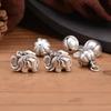 Venta al por mayor, colgante de campana de plata S999 con forma de calabaza fuxiang de buena moral, de plata dura, con cuentas de cuerda, accesorios hechos a mano