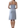 Nuevo Vestido de Noche de Encaje Patchwork Color Sólido con Tirantes de Sirena para Mujer, Rayón Modal, Primavera/Verano 2026