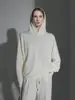 Sudadera con capucha de color liso minimalista, corte holgado, hombros caídos, sudadera con capucha informal, top casual básico versátil y con caída, estilo nuevo