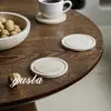 Posavasos redondo de travertino amarillo para taza de café, resistente al calor, antideslizante, impermeable, posavasos para taza de té, lavable, artículo decorativo para el hogar
