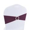 Oferta especial funda de silla para banquete de boda sin lazo cordones flor hebilla decoración respaldo de silla elástico diamante hebilla hilo de seda cinta para respaldo de silla