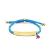 Pulseira de Corda de Mão Multicor Transfronteiriça Europeia e Americana Material em Branco Pronto para Uso Acessórios de Diamante Roxo Rosa Gravação Presente Pulseira de Aço Inoxidável