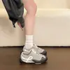 Estilo deportivo~Color block retro Zapatillas de entrenamiento alemanas para mujer, nuevas zapatillas casuales cómodas y transpirables, con cordones Zapatos Forrest Gump