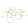 Accesorios para aretes de oro de 14 quilates que conservan el color, colgante geométrico hexagonal de círculo irregular, material para aretes hechos a mano DIY