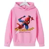 Sudadera Clásica Transfronteriza de Marvel Spider-Man con Elementos de Superhéroes para Niños y Niñas, Sudadera con Capucha Casual de Primavera y Otoño