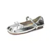 Zapatos Mary Jane suaves de cuero genuino para mujer, nuevo modelo 2026, planos con moño y correa, zapatos de ballet sencillos de suela fina