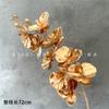 Flor artificial de hoja dorada, flor de plástico, arreglo floral para decoración de bodas, material para cubo de Año Nuevo, flor de Año Nuevo con borde cruzado