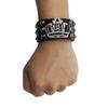 Directo de fábrica original europeo y americano punk no convencional exagerado pulsera de cuero remache corona pulsera de cuero pulsera