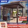 Aleación de Aluminio Nuevo Chinoiserie Pabellón de Persianas Eléctricas Habitación Solar Exterior Galería Pabellón Casa Pabellón Patio Pabellón de Arte de Aluminio