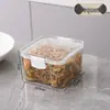 Pote Hermético com Fecho Rápido para Cozinha, Pote de Armazenamento Doméstico de Grau Alimentício, Caixa Plástica Transparente Selada para Ervas Medicinais, Caixa para Armazenamento de Temperos