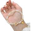 Tienda de oro con pulsera de perlas de mariposa dorada y dorada pulsera de mariposa azul ardiente pequeña marca de la suerte dulce todo-partido joyería suave