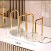 Portavasos de Papel Acrílico de Lujo Ligero Dispensador de Vasos Desechables Estante de Almacenamiento para Vasos de Té y Café de Escritorio para el Hogar