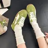 Zapatillas de Entrenamiento Alemanas Patchwork de Flecha para Mujer 2026 Nuevas Zapatillas de Running de Malla Transpirable con Cordones Caña Baja Retro Casual