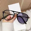 Armação de Óculos Nova Estilo Face Lisa Emagrecimento Ponte Dupla Quadrada e Redonda Moda para Homens e Mulheres Luz Azul Anti Pode Ser Montada com Lentes de Óculos Ópticos Miopia Fotocromáticos