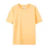 Camiseta de Algodón Puro Cuello Redondo Manga Corta Caribbean 79000-180g Moderna Holgada y Estampable