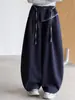 Pantalones de chándal anchos a cuadros para niñas, de primavera y otoño, con retazos, cintura alta, holgados, casuales, largos, para niños mayores, con diseño fluido hasta el suelo, modernos