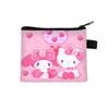 Nuevo monedero infantil de Hello Kitty, bolso para tarjetas con dibujos animados para estudiantes, bolso de almacenamiento portátil de poliéster a la moda, venta al por mayor