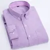Camisa Oxford Delgada de Algodón para Primavera y Otoño, Cardigan Cuadros Casual Juvenil, Camisa de Patchwork Cuadrada de Color Sólido