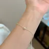 Pulseira Casual Nova de Prata de Lei S925 com Bolas para Mulheres Estilo Cool da Ins Pulseira de Corrente com Bolas Splicing Simétrico Pulseira de Bolas