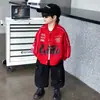 Elegante chaqueta de otoño para niño 2026 nuevo modelo, chaqueta de béisbol de motocicleta para bebé, chaqueta moderna de primavera y otoño para niños