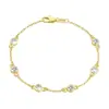 Pulseira de Zircônia Dourada Amazon Transfronteiriça, Fashion, Luxo Leve, Elegante, Delicada, Versátil para Uso Diário, Corrente de Pulso Feminina