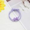 Moda coreana color jalea anillo para el cabello de niña doble línea cuentas de cristal banda para el cabello alta elasticidad cuerda básica para el cabello