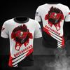 2024 Explosiva Camiseta de Fútbol de Verano para Hombre Estampado Digital 3D Serie Completa NFL Top Manga Corta