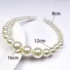 Diadema de Perlas Simple Estilo Nuevo Europeo y Americano Hecha a Mano Diadema de Perlas de Tamaño Completo Versátil Dulce Elegante Accesorios para el Cabello de Celebridad de Internet para Mujeres