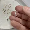 2024 Nuevos Pendientes de Aro con Forma de Lágrima Transfronterizos de Amazon Pendientes de Aro Pequeños con Cruz Joyería Versátil para el Día a Día