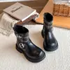 2026 Nuevas Botas Martin para Niños Estilo Británico Botas de Cuero Patchwork para Niños y Niñas Antideslizantes de Media Caña Botas Cortas Otoño e Invierno