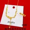 El mismo estilo que el collar y anillo de borla de meteorito de oro antiguo de la joyería, cadena para la clavícula de ráfaga de estrella de lluvia de meteoros con un toque de alta gama para mujer