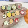 Série Frutas Gota de Óleo Acessórios para Joias DIY Pingente de Morango Cereja Pingente Pulseira Colar Liga Transfronteiriça Pingente