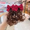 Acessórios de cabelo vermelhos de Ano Novo novo estilo antigo infantil estilo ocidental grampo de cabelo peruca menina laço adorno de cabeça grampo de Ano Novo