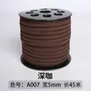 Cuerda de Piel de Ciervo de 3 mm Cuerda de Cuero Doble Cara Coreana Cuerda de Terciopelo Correa de Correa de Piel de Vaca Cuerda de Gamuza Caja de Regalo Cuerda de Terciopelo Decorativa