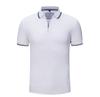 Camisa Polo de Lino Corporativo Lisa con Cremallera y Solapa Publicitaria de Manga Corta Bordada Ropa de Trabajo Camisa Cultural Impresión Personalizada