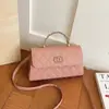 Bolso Pequeño Cuadrado de Moda Transfronterizo 2026, Bolso Cruzado con Cadena de Patrón de Diamantes de Nicho, Bolso de Mano de Lujo Ligero de Alta Gama para Comercio Exterior